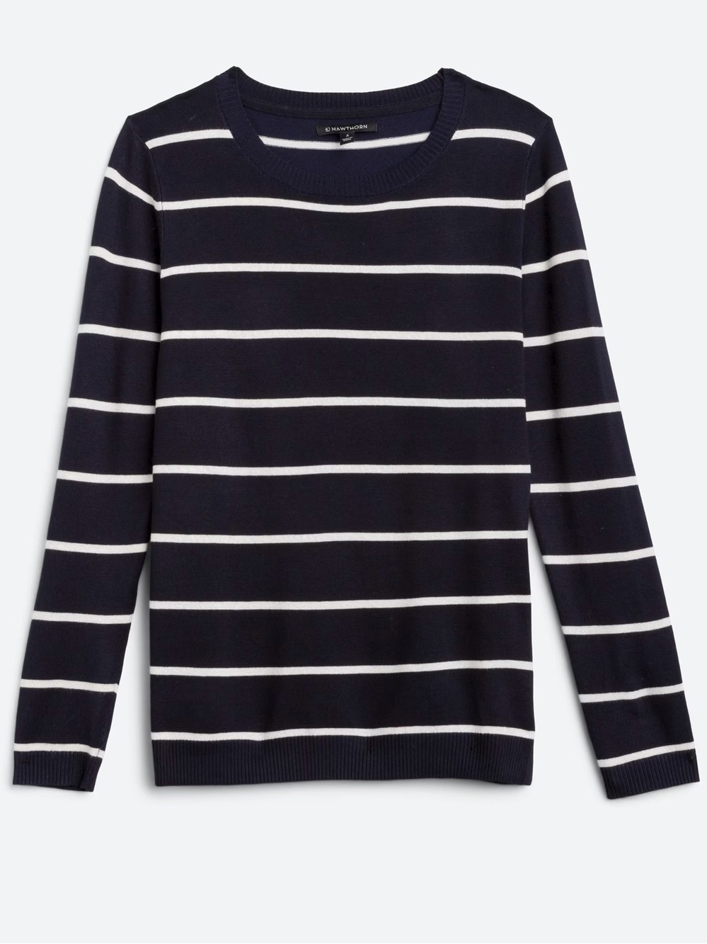 41 Hawthorn Aubree Fine Gauge Crewneck Sweater Black & White Striped Stitch Fix